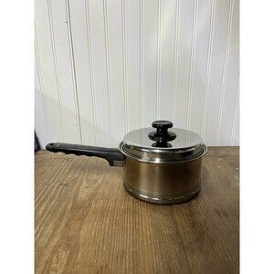 Lifetime Saucepan Pot Pan 1.5 Quart 18-8 Stainless Steel & Lid Vintage